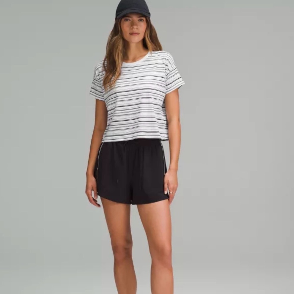 Lululemon Striped Crop Tee